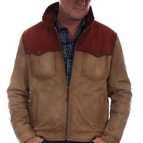 Scully Men's Burnished Suede Block Jacket Monochromatic All
