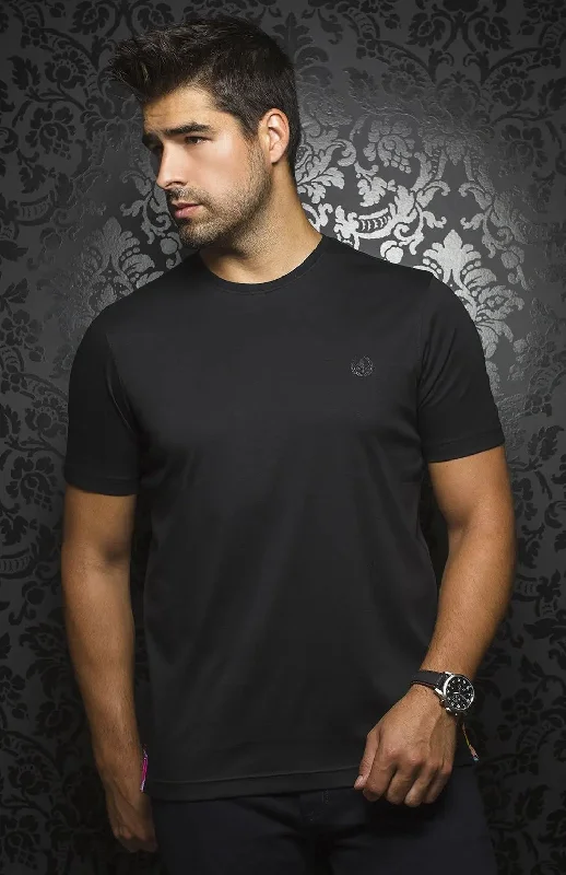 AU NOIR | T-shirt | Michael Crew Neck Black Vintage Men's 1970S Disco