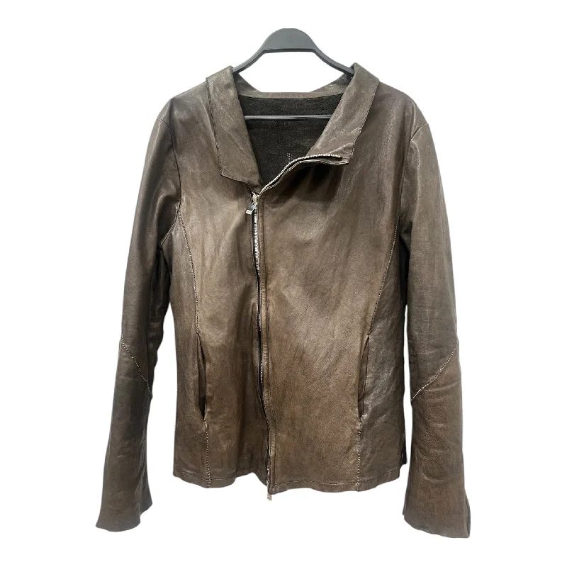 INCARNATION /Leather Jkt/L/Leather/CML/ASSYMETRICAL CUT Bold Men's Statement