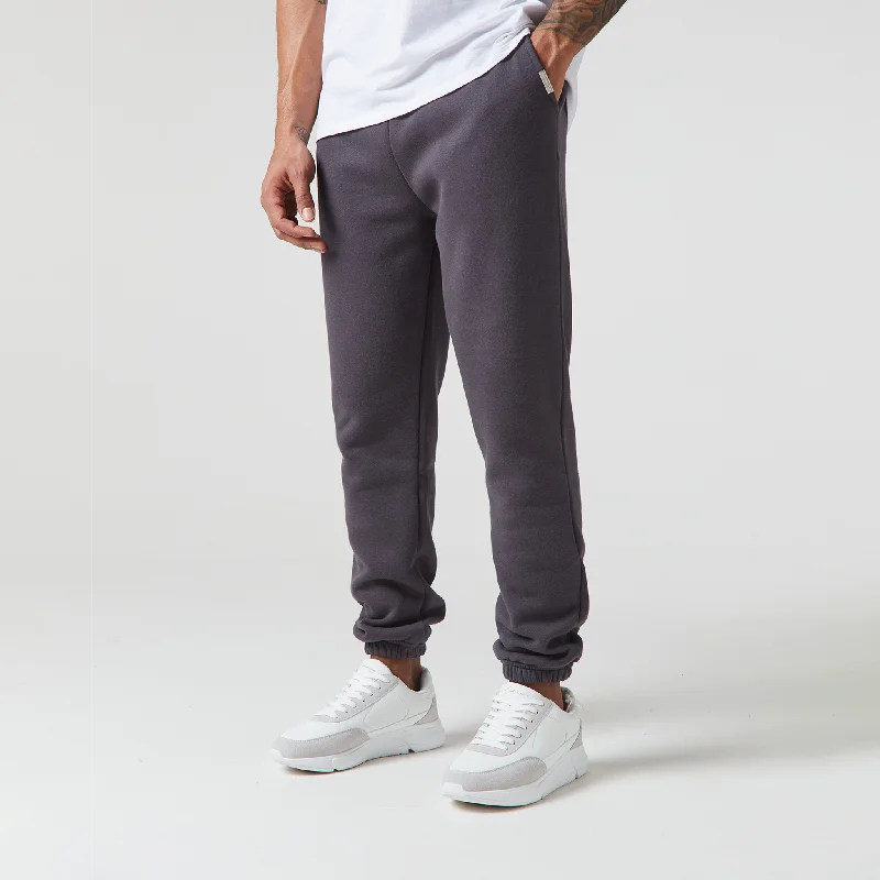 Relaxed Fit Cuffed Jogger | Dark Grey Sporty Men's Athleisure 