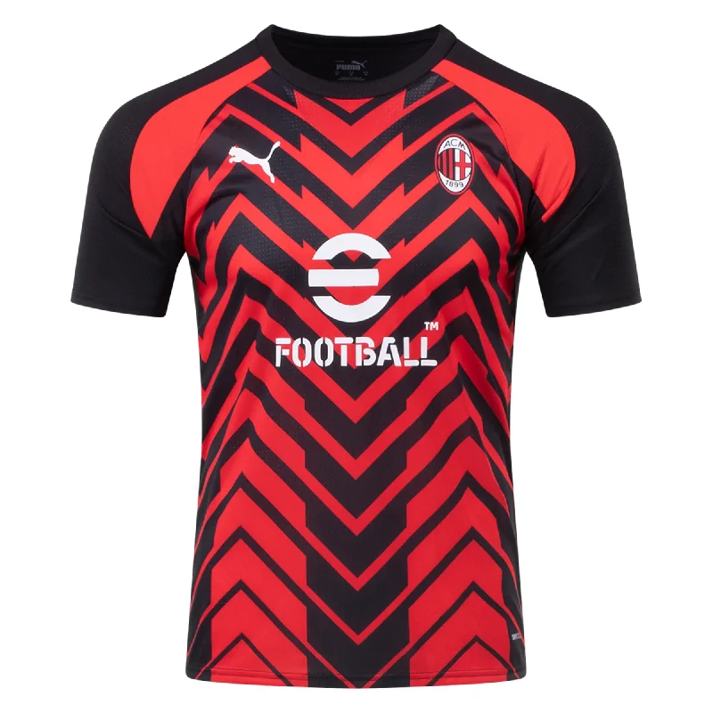 Puma AC Milan Prematch Jersey 23/24 (Puma Red/Puma Black) Youthful Men's Pop