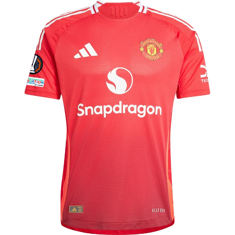 adidas Manchester United Authentic Home Jersey w/ Europa League Patches 24/25 (MUFC Red/Bright Red) Youthful Men's Anime adidas Manchester United Authentic Home Jersey w/ Europa League Patches 24/25 (MUFC Red/Bright Red) Youthful Men's Anime