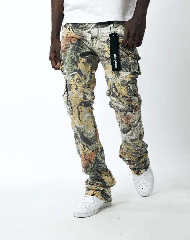 Kindred Stacked Cargo Pocket Jean (Ginko Tree Camo) Beach