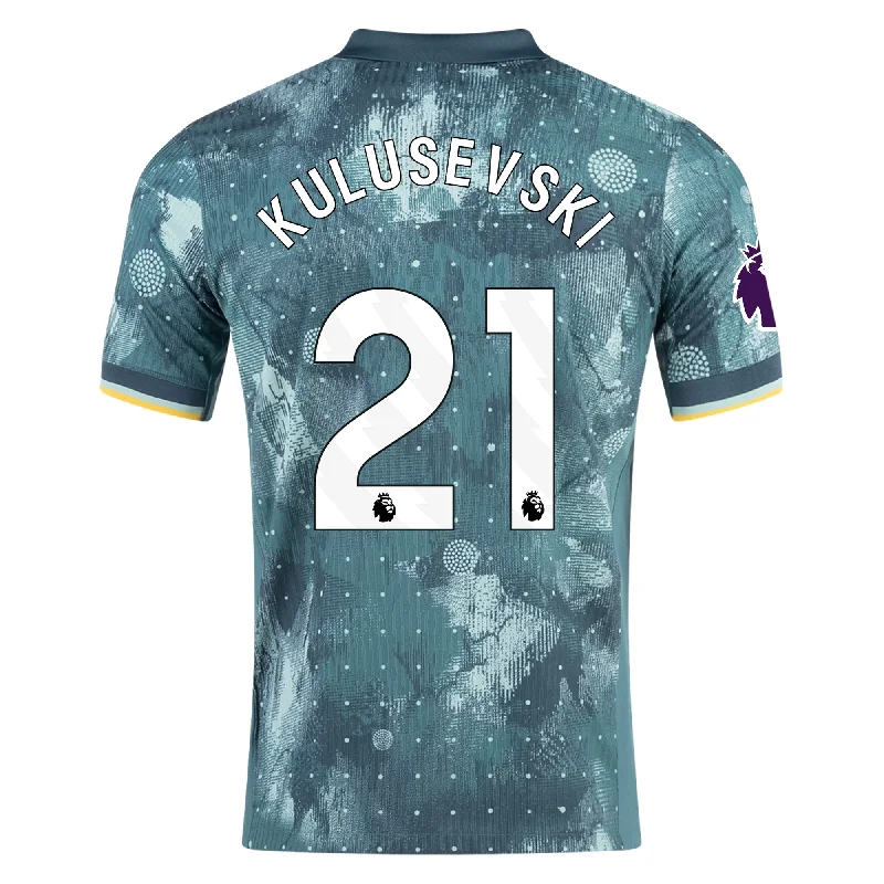 Nike Tottenham Dejan Kulusevski Third Jersey w/ EPL Patch 24/25 (Enamel Green/Bicoastal) Cozy Men's Winter Nike Tottenham Dejan Kulusevski Third Jersey w/ EPL Patch 24/25 (Enamel Green/Bicoastal) Cozy Men's Winter