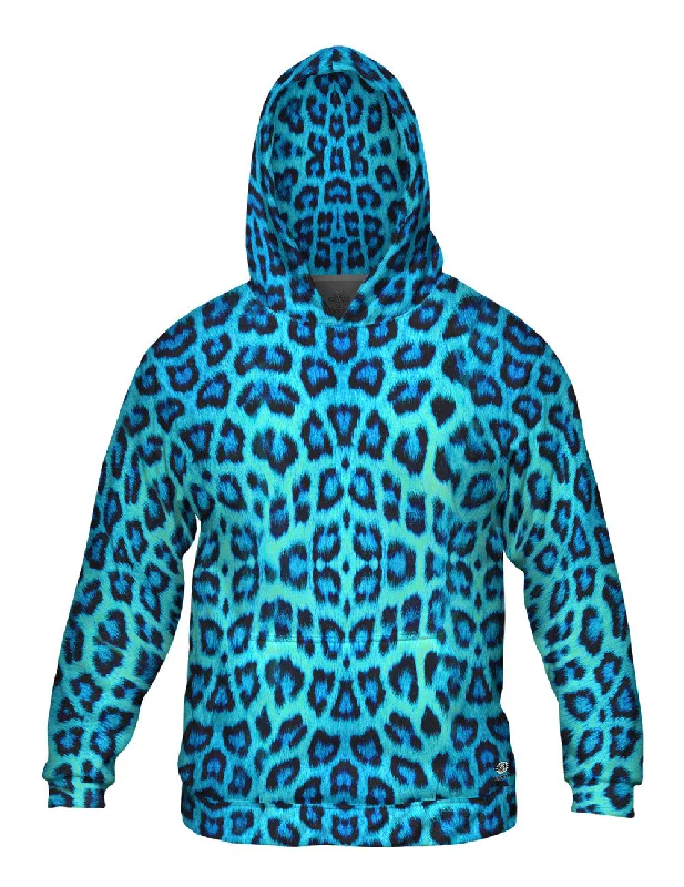 Neon Blue Leopard Animal Skin Tough Men's Military