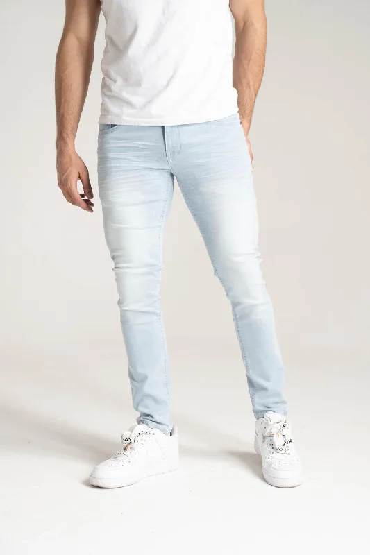 Solutus Premium Stretch Jeans with 3D Crinkle (Snow Ice) Unique Men's Patch