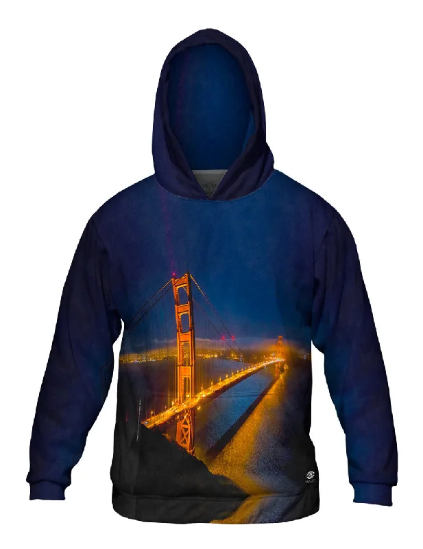 Night Golden Gate Bridge San Francisco Elegant Men's Cashmere