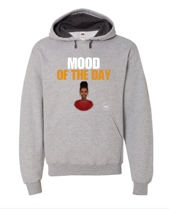 Youth Mood of the Day Hoodie - Happy (Black Woman, red shirt) Street