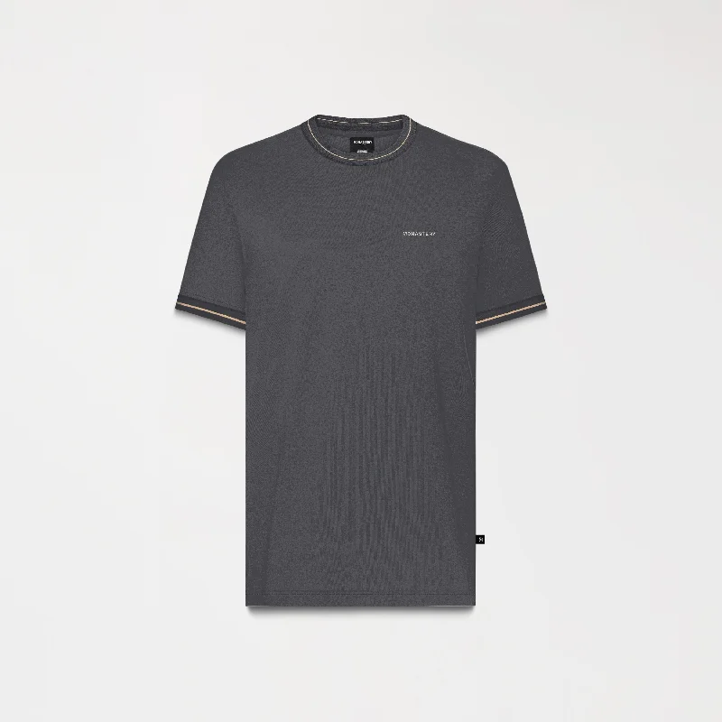 WINEHILL T-SHIRT MEN BLACK OYSTER Monochromatic All