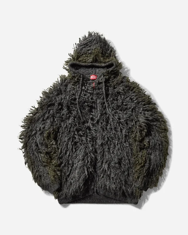 Men's Shaggy Zip-Up Jacket Dark Grey Sophisticated Men's 