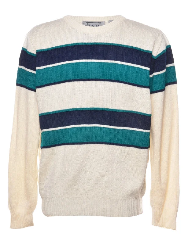 Long Sleeved Jumper - S Vintage Men's 1970S Disco