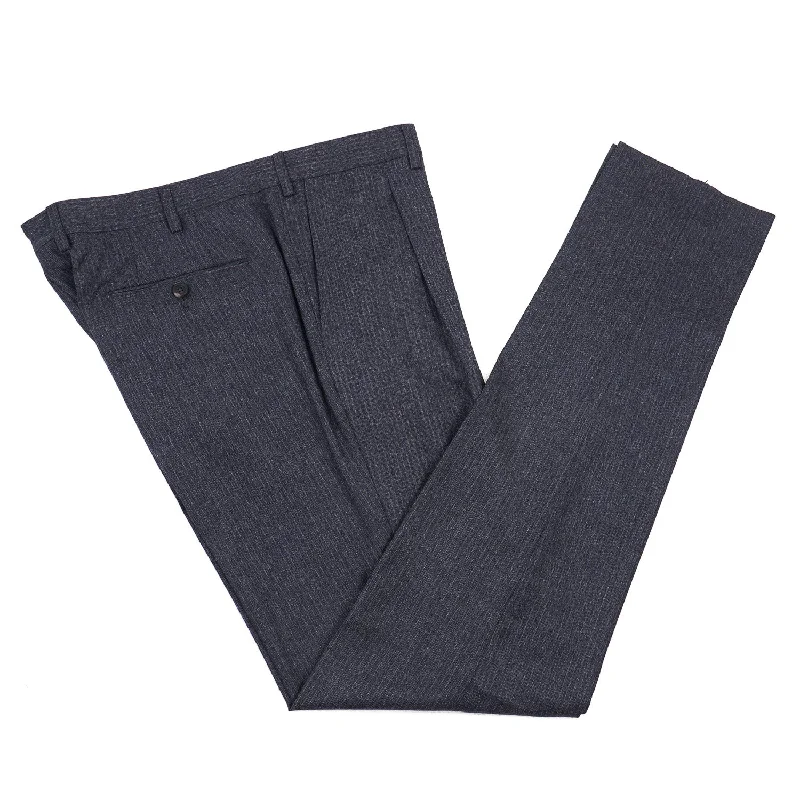 Luigi Borrelli Brushed Wool Dress Pants Elegant Men's Cashmere