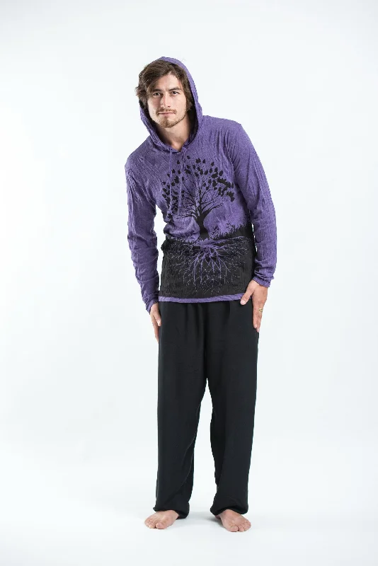 Unisex Tree of Life Hoodie in Purple Refined Men's Classic 