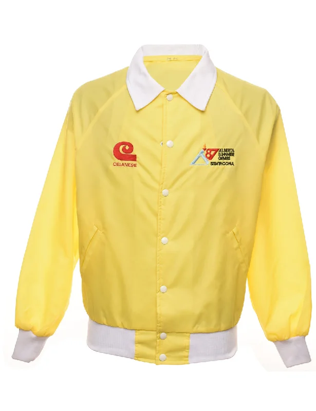 Yellow & White Two-Tone Summer Games Nylon Jacket - M Modern Men's Tech