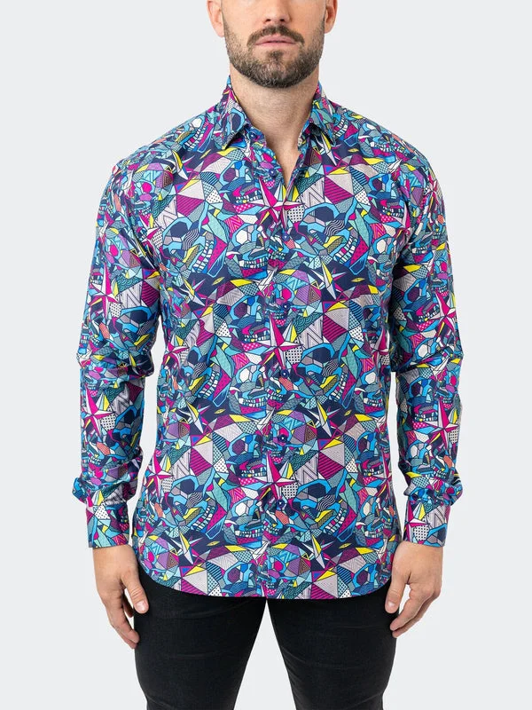 Maceoo Stretch Shirt | Fibonacci SkullAbstract 18 Multi Athletic Men's Compression Maceoo Stretch Shirt | Fibonacci SkullAbstract 18 Multi Athletic Men's Compression