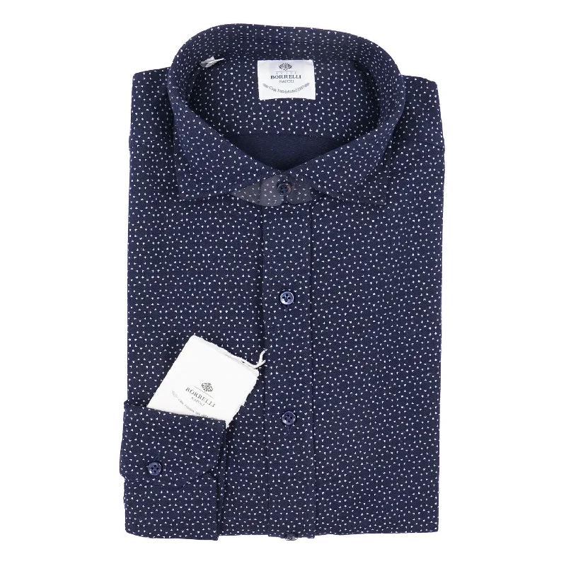 Luigi Borrelli Slim-Fit Pique Knit Cotton Shirt Confident Men's Power