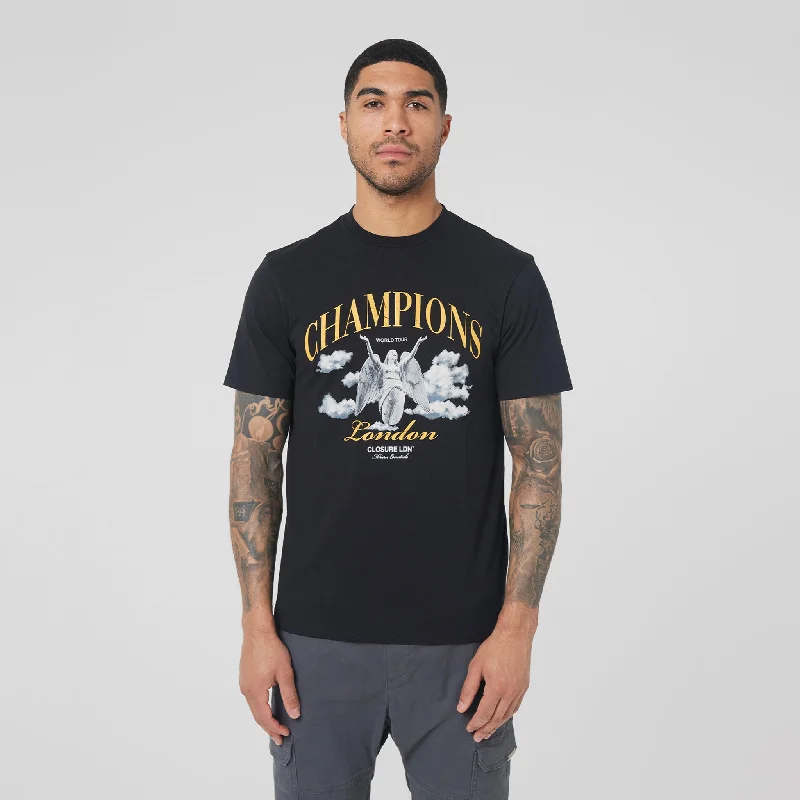 Championship T-Shirt | Black Unique Men's Upcycled