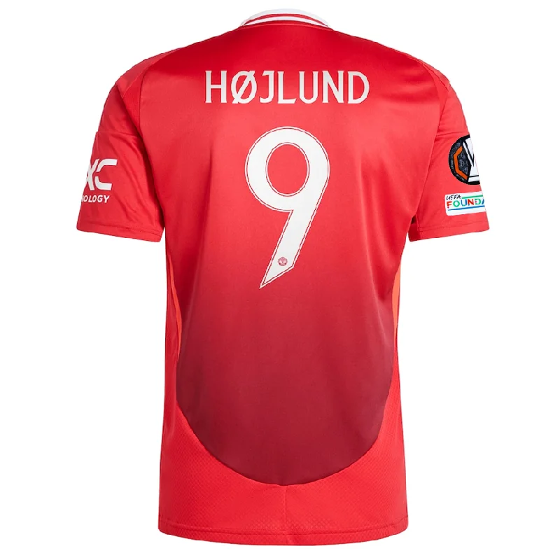 adidas Manchester United Rasmus Højlund Home Jersey w/ Europa League Patches 24/25 (MUFC Red) Casual Men's Short adidas Manchester United Rasmus Højlund Home Jersey w/ Europa League Patches 24/25 (MUFC Red) Casual Men's Short
