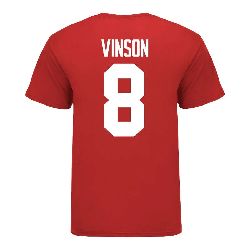 Ohio State Buckeyes Women's Lacrosse Student Athlete #8 Brooke Vinson T-Shirt Modern Men's Tech Ohio State Buckeyes Women's Lacrosse Student Athlete #8 Brooke Vinson T-Shirt Modern Men's Tech