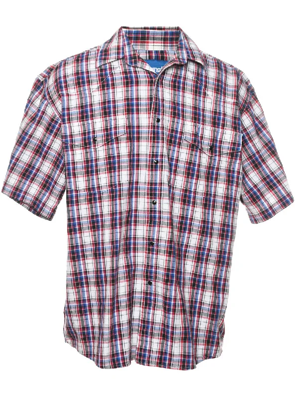 Wrangler Checked Western Shirt - L Sophisticated Men's French