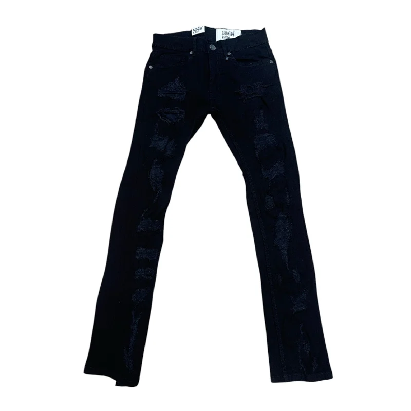 Evolution Ripped Slim Jean (Black) Elegant Men's Formal 
