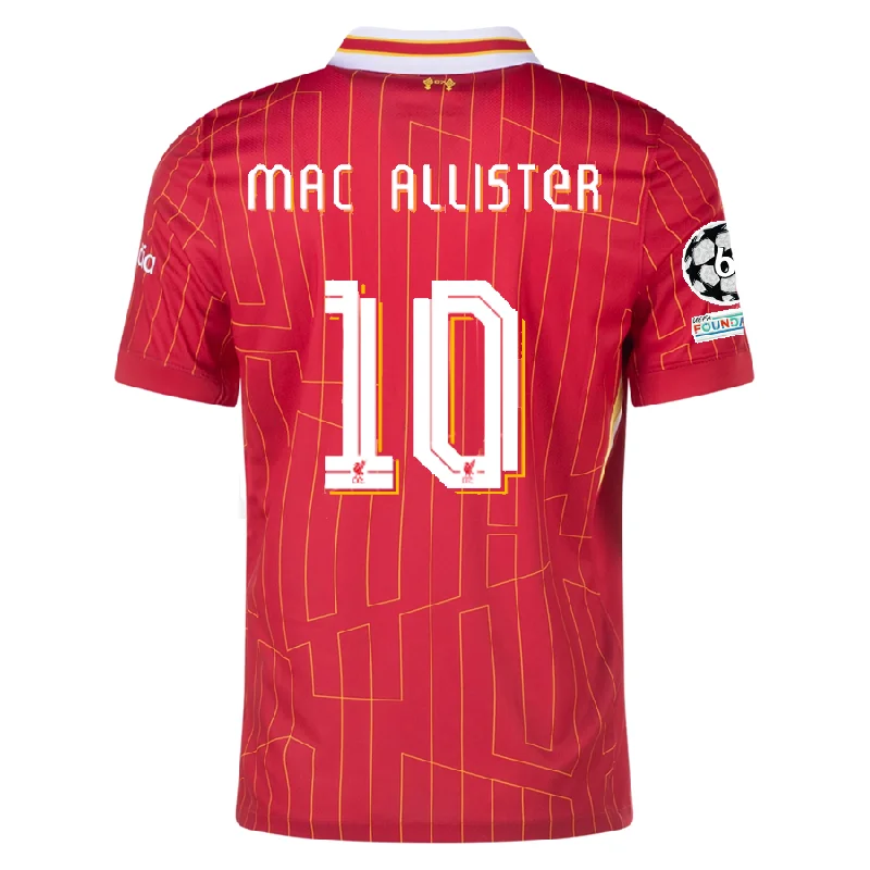 Nike Liverpool Alexis Macallister Home Jersey w/ Champions League Patches 24/25 (Gym Red/Chrome Yellow) Relaxed Men's Australian Nike Liverpool Alexis Macallister Home Jersey w/ Champions League Patches 24/25 (Gym Red/Chrome Yellow) Relaxed Men's Australian