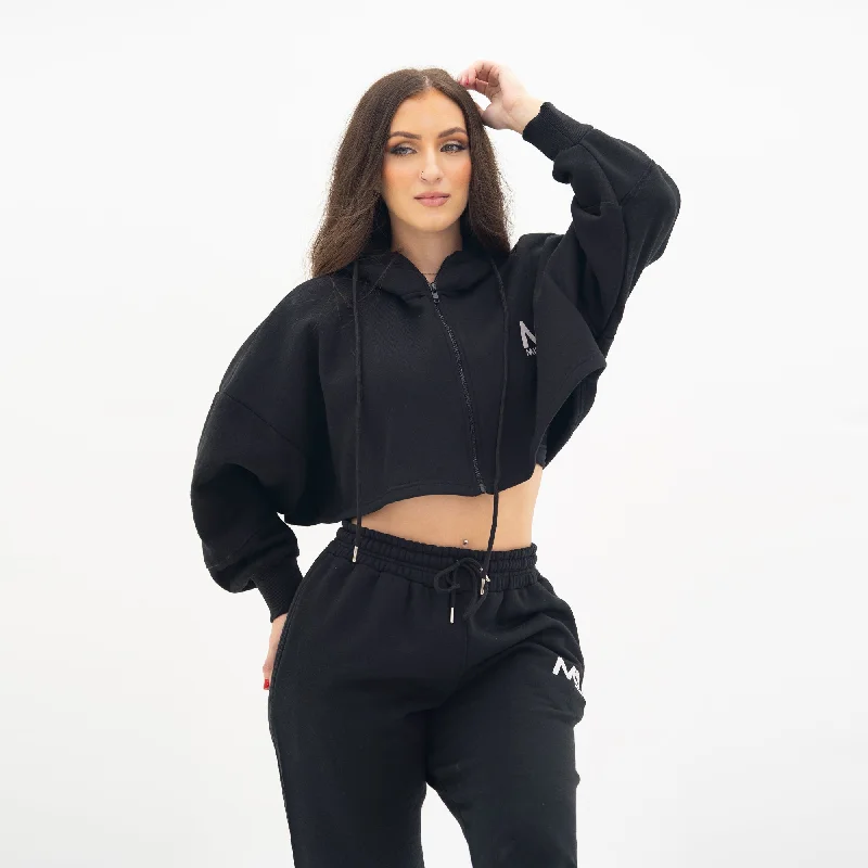 Boyfriend Cropped Hoodie Cozy Men's Winter