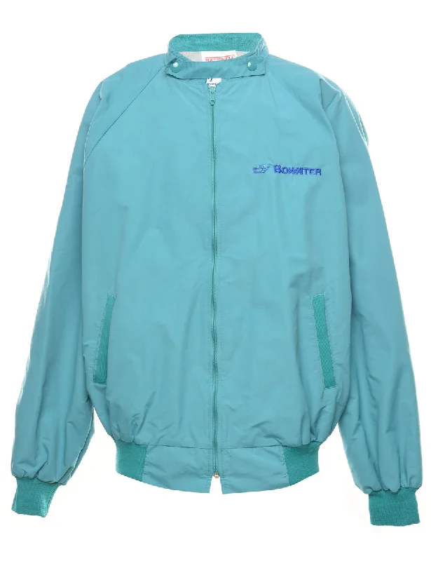 Turquoise Classic Jacket - L Unique Men's Upcycled