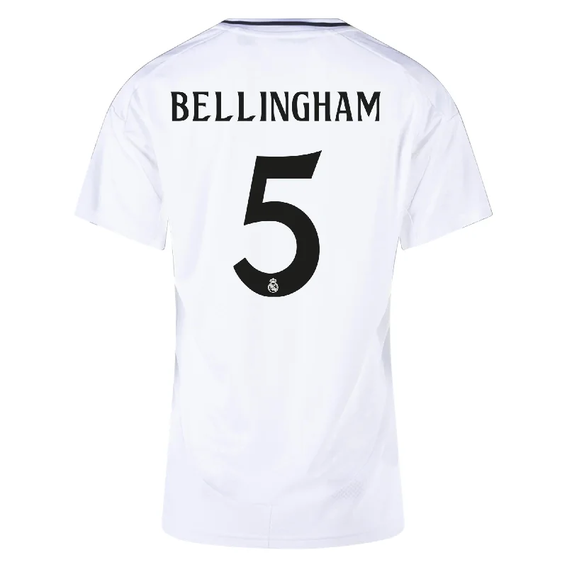 adidas Womens Real Madrid Jude Bellingham Home Jersey 24/25 (White/Black) Dapper Men's Bow adidas Womens Real Madrid Jude Bellingham Home Jersey 24/25 (White/Black) Dapper Men's Bow