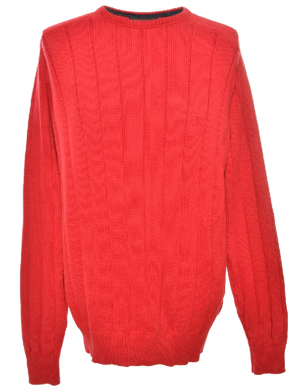 Red Nautica Striped Jumper - XL Practical Men's Quick