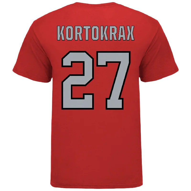 Ohio State Buckeyes Softball Student Athlete T-Shirt #27 Kami Kortokrax Refined Men's Hand