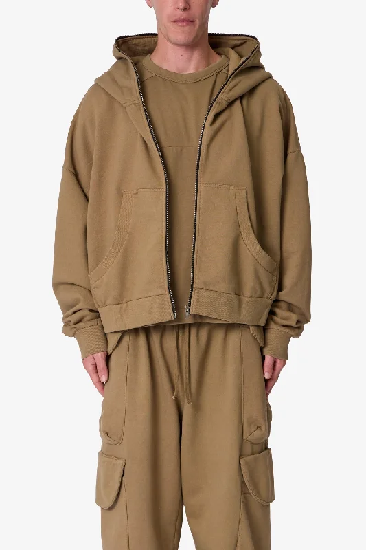 Full Zip Hoodie - Washed Earth Monochromatic All
