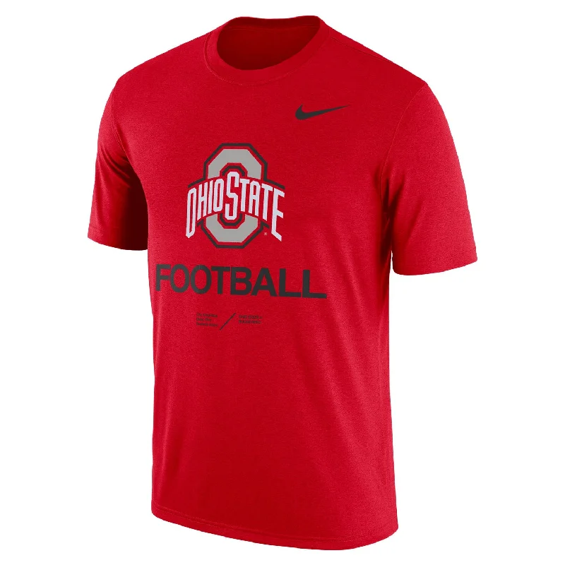 Ohio State Buckeyes Nike Dri-FIT Legend Practice Scarlet T-Shirt Sleek Men's Contemporary 