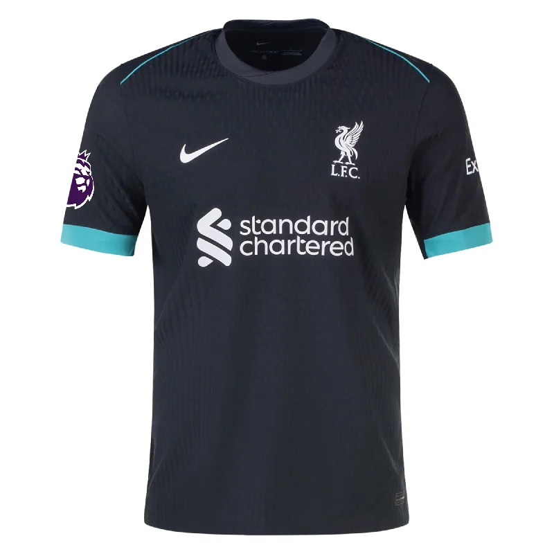 Nike Liverpool Authentic Away Jersey w/ EPL Patch 24/25 (Night Forest/Washed Teal) Classic Men's Pin Nike Liverpool Authentic Away Jersey w/ EPL Patch 24/25 (Night Forest/Washed Teal) Classic Men's Pin