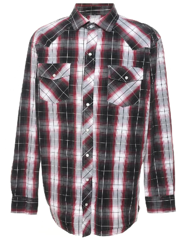 Grey & Red Checked Shirt - XL Confident Men's Power