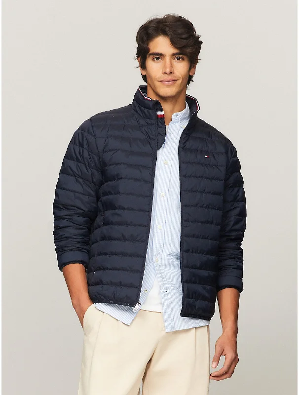 Tommy Hilfiger Men's Recycled Packable Jacket Sleek Men's Contemporary 