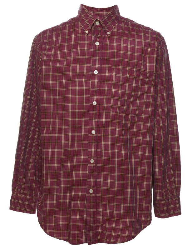 Orvis Red Checked Shirt - M Sharp Men's Italian