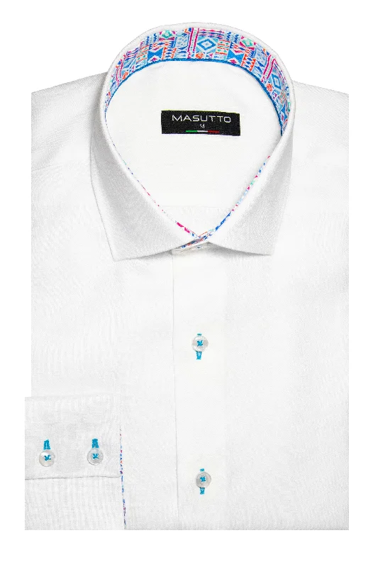 Masutto Shirt | TORRE-05 LONG SLEEVE BUTTON DOWN SHIRT Stylish Men's Tropical 