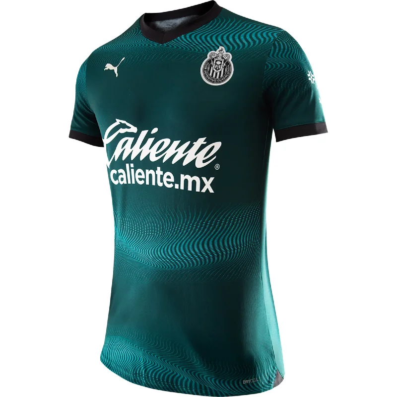 Puma Womens Chivas Third Jersey 23/24 (Malachite) Trendy Men's Oversized