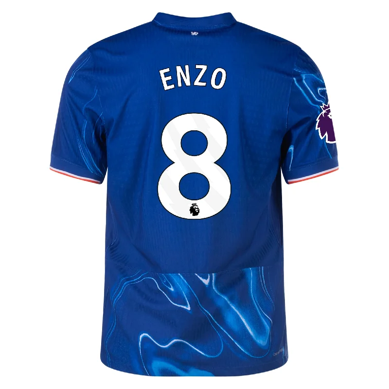 Nike Chelsea Authentic Enzo Fernandez Home Jersey w/ EPL Patch 24/25 (Rush Blue/Team Orange) Stylish Men's Neon Nike Chelsea Authentic Enzo Fernandez Home Jersey w/ EPL Patch 24/25 (Rush Blue/Team Orange) Stylish Men's Neon