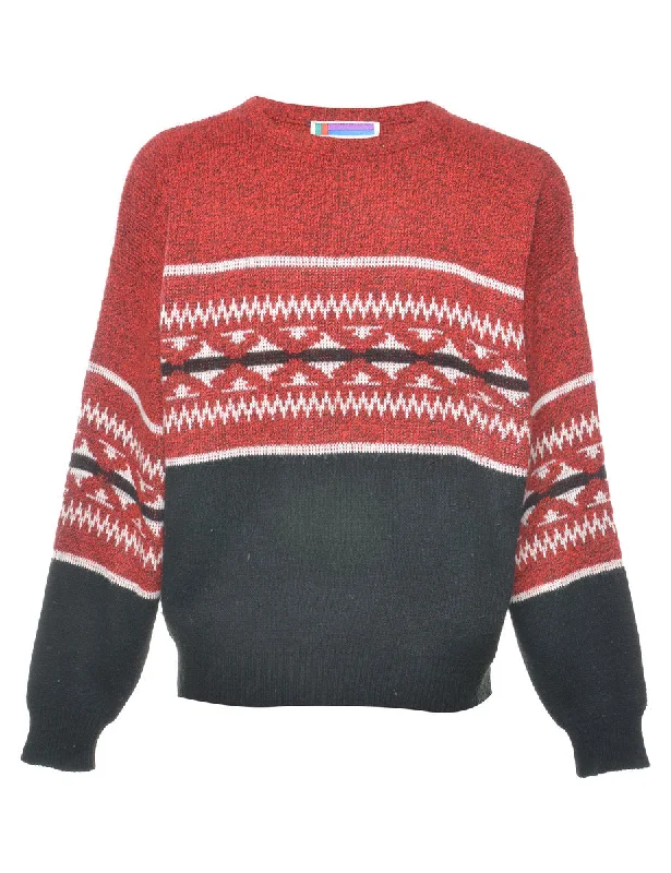 Aztec Jumper - L Elegant Men's Cashmere