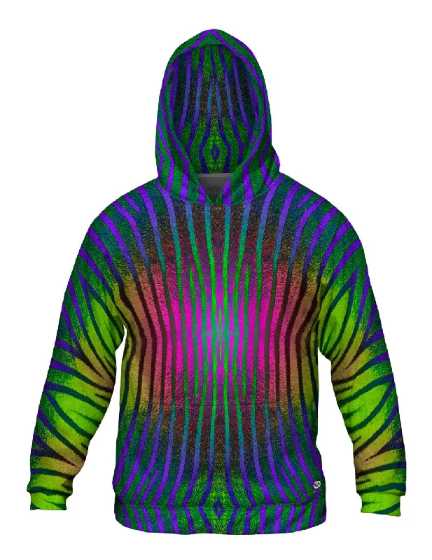 Pink Purple Green Zebra Stripes Refined Men's Velvet