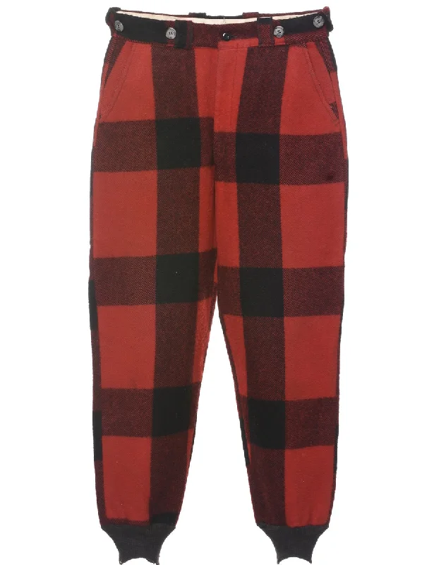 Checked Pattern Trousers - W32 L31 Cclassic Men's Tweed