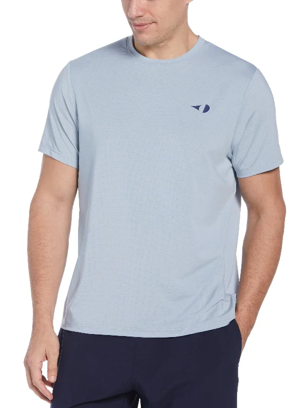 Men's Pin Hole Mesh Tennis Tee Sporty Men's Tennis