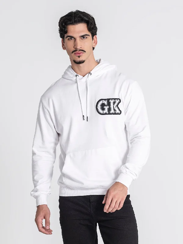 White GK West Hoodie Hip Men's Urban