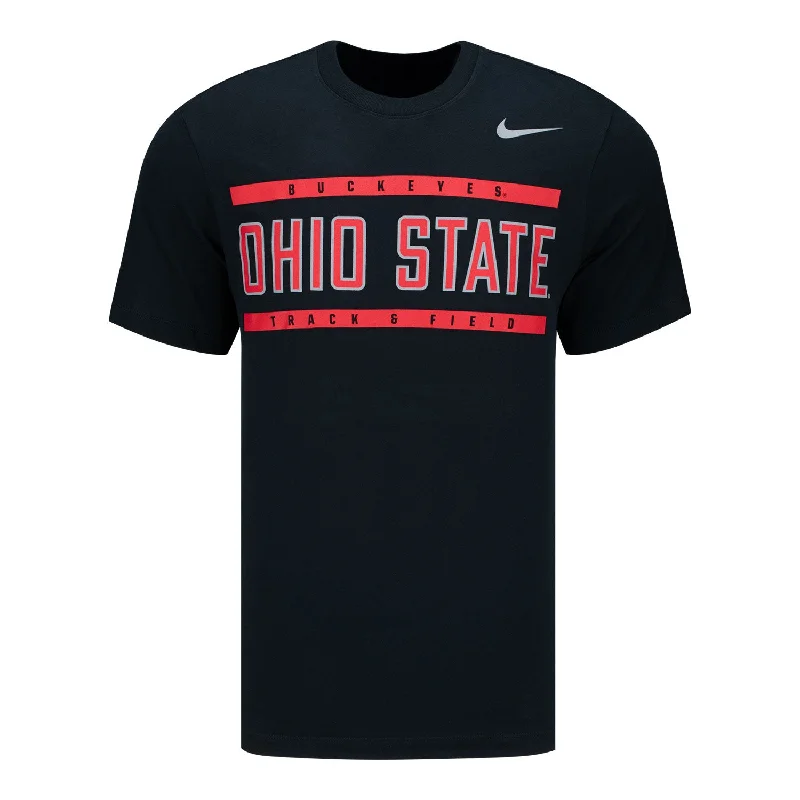 Ohio State Buckeyes Nike Essential Dri-FIT Track & Field Black T-Shirt Monochromatic All
