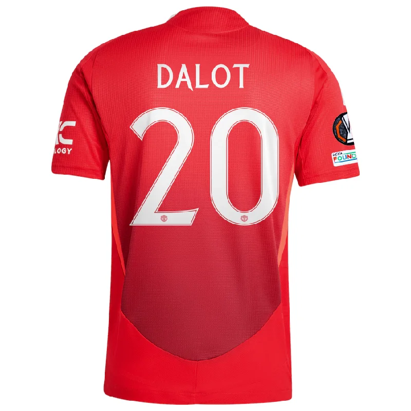 adidas Manchester United Authentic Diogo Dalot Home Jersey w/ Europa League Patches 24/25 (MUFC Red/Bright Red) Cool Men's Distressed adidas Manchester United Authentic Diogo Dalot Home Jersey w/ Europa League Patches 24/25 (MUFC Red/Bright Red) Cool Men's Distressed