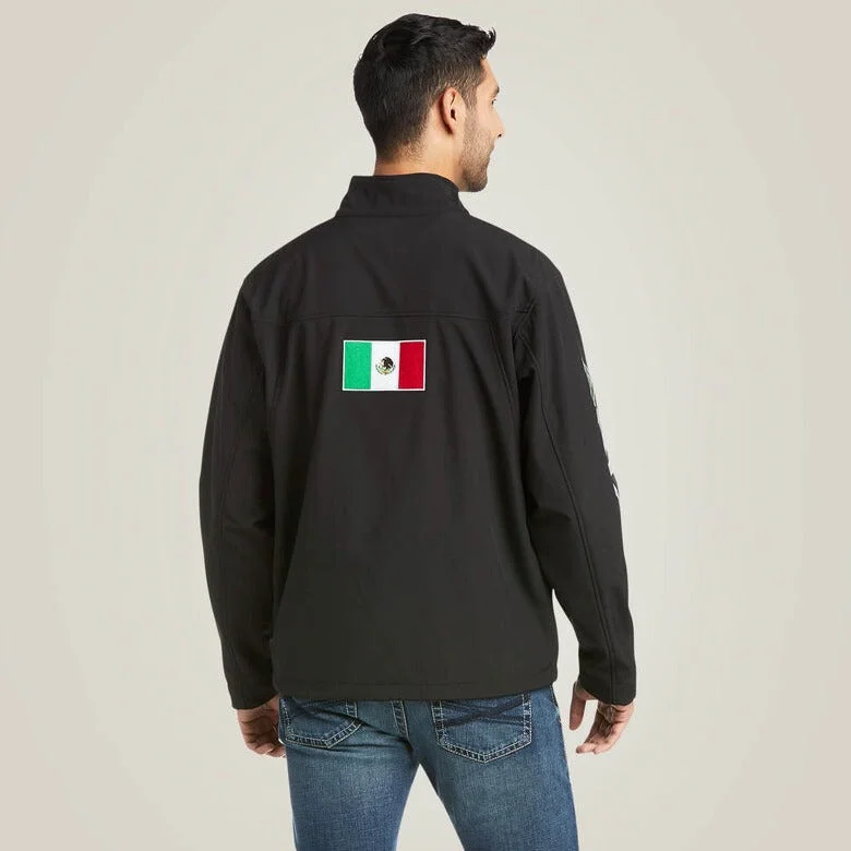 Ariat Men's Black New Team Softshell MEXICO Jacket Modern Men's Tech