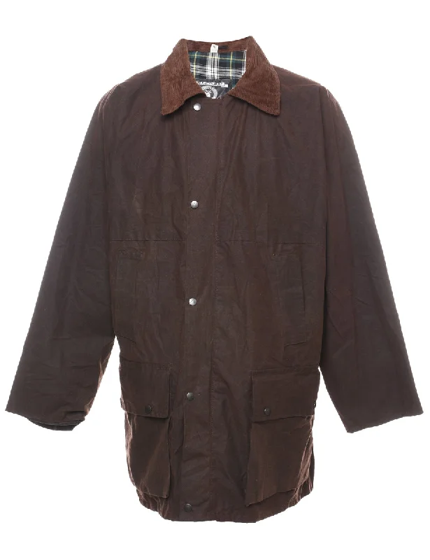 Dark Brown Classic Wax Jacket - XL Gym