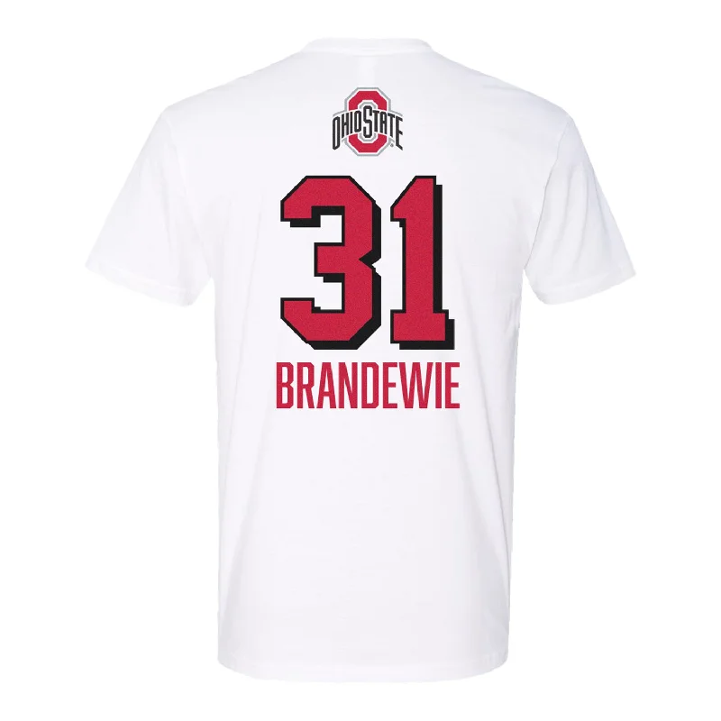 Ohio State Women's Volleyball Student Athlete T-Shirt #31 Eloise Brandewie Unique Men's Upcycled Ohio State Women's Volleyball Student Athlete T-Shirt #31 Eloise Brandewie Unique Men's Upcycled